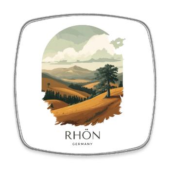 Rhön Vintage Landscape | National Park Style - Viereckiger Kühlschrankmagnet - Weiß - Vorne