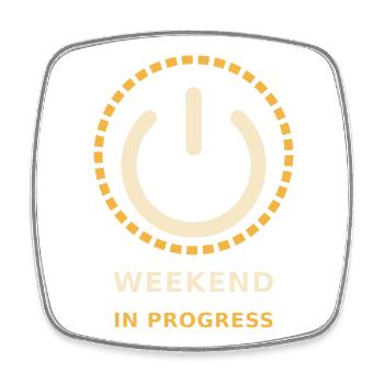 Weekend in progress - Square fridge magnet - white - Front