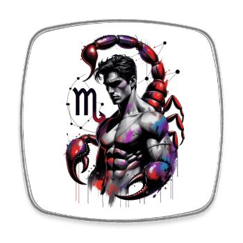 Scorpion_Astro_Homme - Magnet carré - blanc - Devant