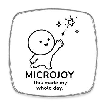 Microjoy – This Made My Whole Day | Happy Mood - Viereckiger Kühlschrankmagnet - Weiß - Vorne