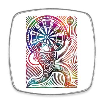 Darter - Square fridge magnet - white - Front
