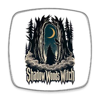Dark Woodland Witch, Shadow Woods Witch Forest Got - Square fridge magnet - white - Front