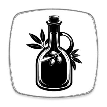 Olive Oil - Square fridge magnet - white - Front