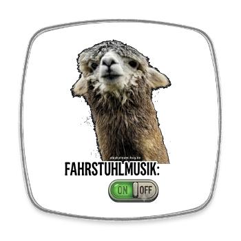 Alpaka - Fahrstuhlmusik on - Viereckiger Kühlschrankmagnet - Weiß - Vorne