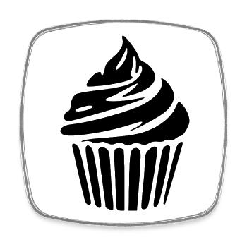 Cupcake Muffin Bakery Baking Gift - Square fridge magnet - white - Front