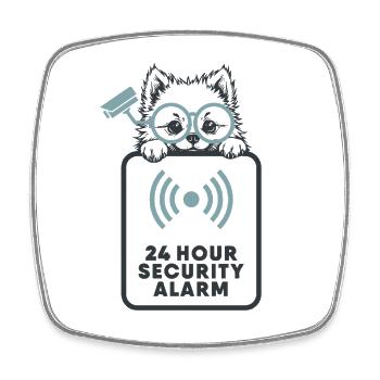 Zwergspitz - Bester Alarm - Viereckiger Kühlschrankmagnet - Weiß - Vorne