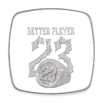 Better Player Diamant Logo - Viereckiger Kühlschrankmagnet - Weiß - Vorne