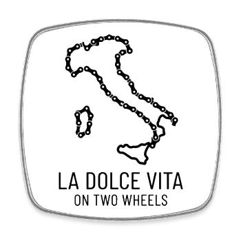 Italy Cycling Dolce Vita Shirt - Square fridge magnet - white - Front