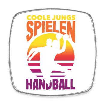 Handball Handballer Handball Trainer Fan Geschenk - Viereckiger Kühlschrankmagnet - Weiß - Vorne