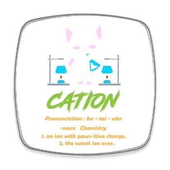 Professeur de chimie Chimie chimiste - Magnet carré - blanc - Devant