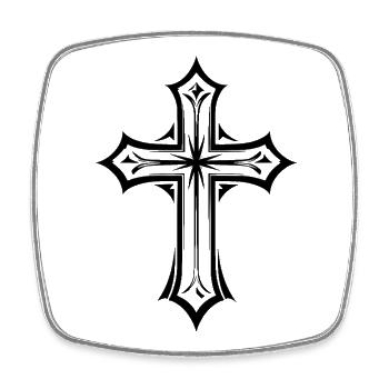 Christen Kreuz - Viereckiger Kühlschrankmagnet - Weiß - Vorne