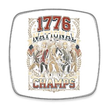 Championnats nationaux 1776, 4 juillet, Gründervä - Magnet carré - blanc - Devant