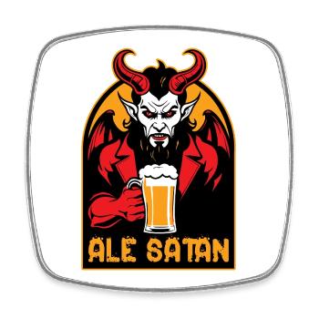 Ale Satan - Viereckiger Kühlschrankmagnet - Weiß - Vorne