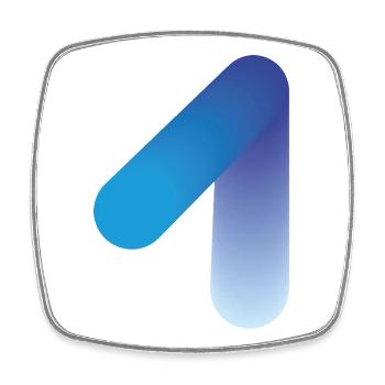 Abstract 1, modern & digital - Square fridge magnet - white - Front
