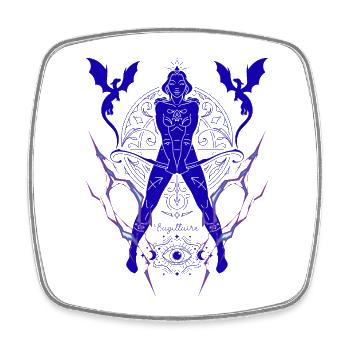 Schütze-Frau – Astrologiegeschenk - Viereckiger Kühlschrankmagnet - Weiß - Vorne