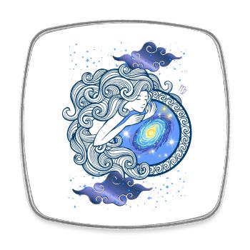 Jungfrau – Astrologiegeschenk - Viereckiger Kühlschrankmagnet - Weiß - Vorne