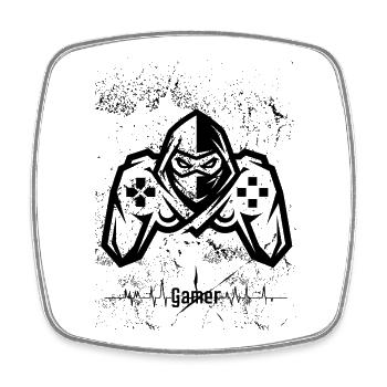 Gamer Controller – Geek Gift - Square fridge magnet - white - Front