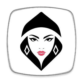 Cobra Queen – powerful, feminine, and commanding - Square fridge magnet - white - Front