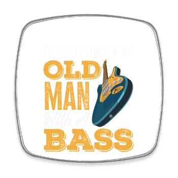 Funny Musician - Square fridge magnet - white - Front