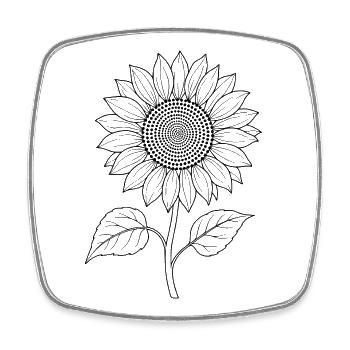 Bohême du tournesol - Magnet carré - blanc - Devant