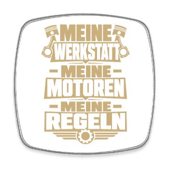 Bester Mechaniker Spruch Werkstatt Chef - Viereckiger Kühlschrankmagnet - Weiß - Vorne