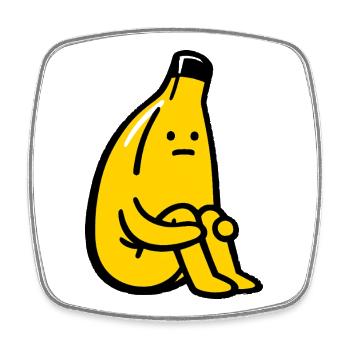 Banana Lover Humor Fruit - Square fridge magnet - white - Front