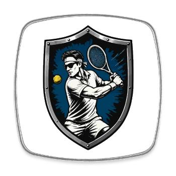 Tennis Coat of Arms - Square fridge magnet - white - Front