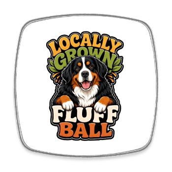Bernese Mountain Dog - Square fridge magnet - white - Front