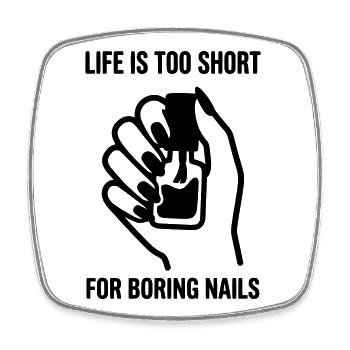 Conception des ongles et ongles - Magnet carré - blanc - Devant