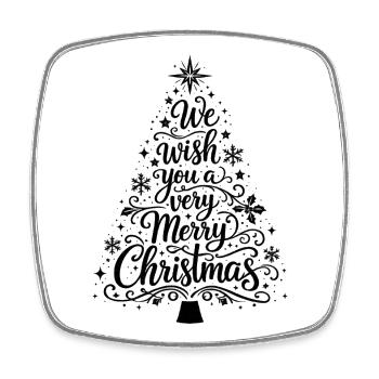 Joyeux Noël - Magnet carré - blanc - Devant