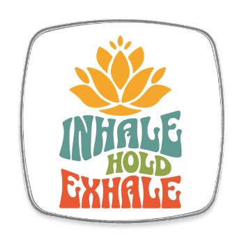 Namasté Lotus Flower Bohème Méditation Yoga Vintage - Magnet carré - blanc - Devant