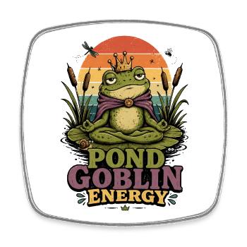 Yoga Grenouille Méditation Yoga Grenouille Pilates Grenouille - Magnet carré - blanc - Devant
