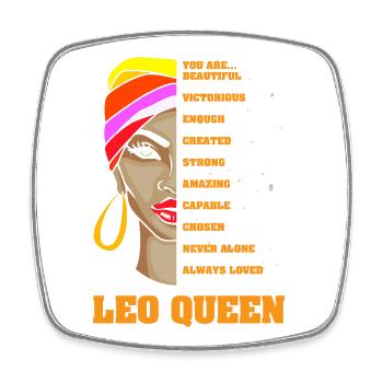 Zodiac sign Leo - Square fridge magnet - white - Front