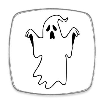Halloween Gespenst Halloween T-shirt Geschenkidee  - Viereckiger Kühlschrankmagnet - Weiß - Vorne