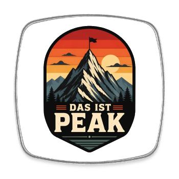 Das ist Peak Retro Berg Abzeichen Vektor Shirt - Viereckiger Kühlschrankmagnet - Weiß - Vorne