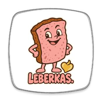 Leberkas Kostüm Paar - Viereckiger Kühlschrankmagnet - Weiß - Vorne