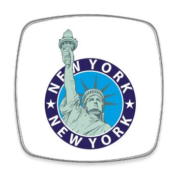 New York Statue of Liberty - Square fridge magnet - white - Front