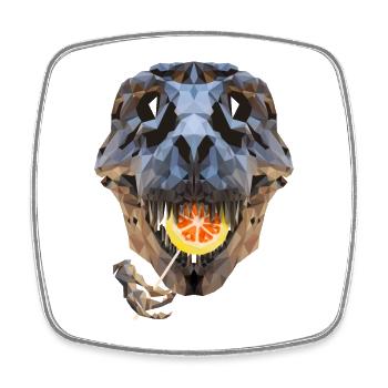 Lollo Rex - Viereckiger Kühlschrankmagnet - Weiß - Vorne