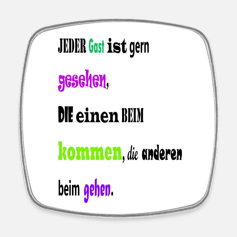 Gäste - Viereckiger Kühlschrankmagnet - Weiß