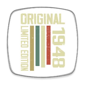 Retro 1948 cadeau 76e anniversaire Vintage 1948 - Magnet carré - blanc - Devant