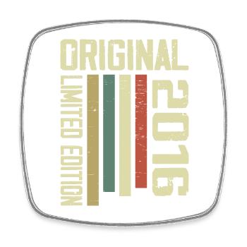 Retro 2016 Vintage 8th Anniversary Gift 1995 - Square fridge magnet - white - Front