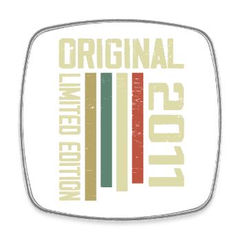 Retro 2011 Cadeau 13e Anniversaire Vintage 1995 - Magnet carré - blanc - Devant