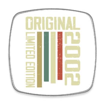 Retro 2002 Vintage 1995 22nd Anniversary Gift - Square fridge magnet - white - Front