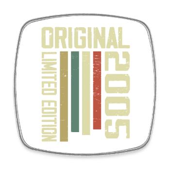 Retro 2005 19th Anniversary Gift Vintage 1995 - Square fridge magnet - white - Front