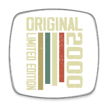 Retro 2000 Cadeau 24e Anniversaire Vintage 1995 - Magnet carré - blanc - Devant