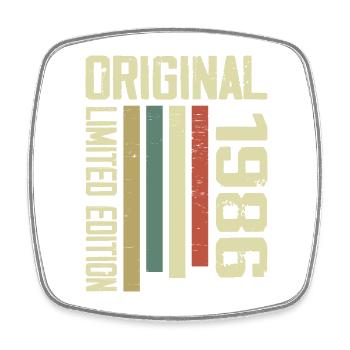 Retro 1986 Gift 38th Birthday Vintage 1986 - Square fridge magnet - white - Front