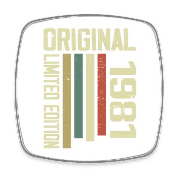 Retro 1981 cadeau 43e anniversaire Vintage 1981 - Magnet carré - blanc - Devant