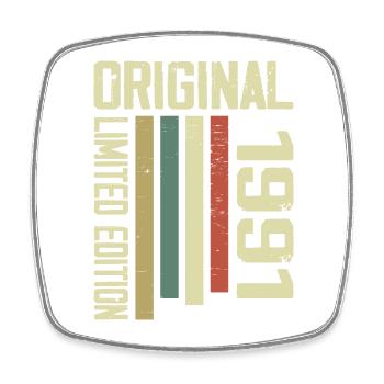 Retro 1991 Cadeau 33e Anniversaire Vintage 1991 - Magnet carré - blanc - Devant