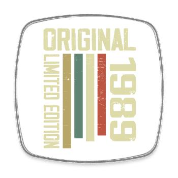 Retro 1989 Vintage 1989 35th Anniversary Gift - Square fridge magnet - white - Front
