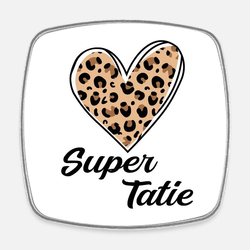 Super Tatie - Magnet carré - blanc